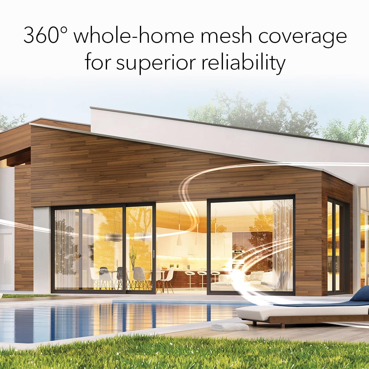 360° whole-home mesh coverage for superior reliability