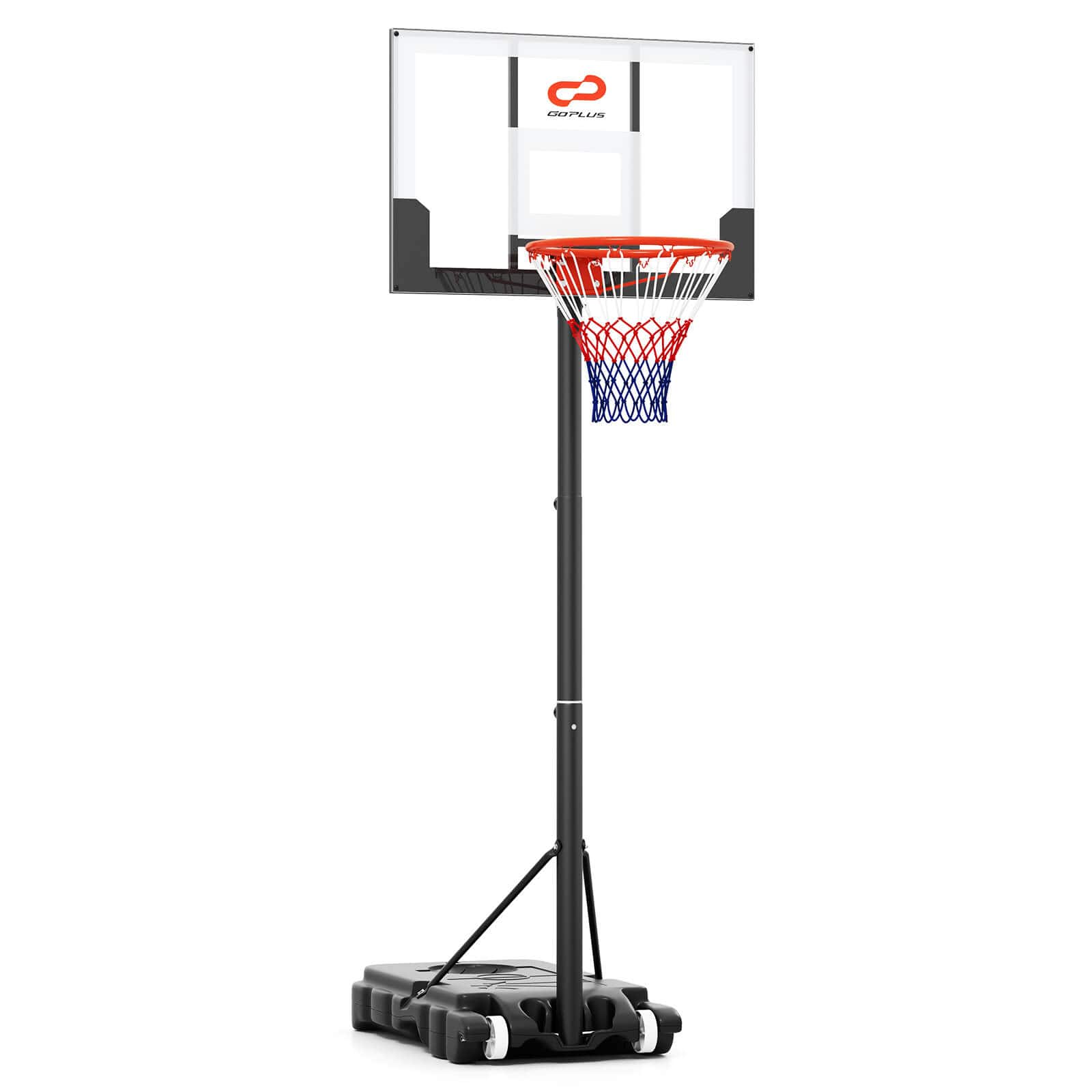 Costway - Goplus Kids Basketball Hoop Outdoor 3.3-7 FT with Shatterproof PC Backboard Fillable Base - Black & White price history on PriceWatchPro