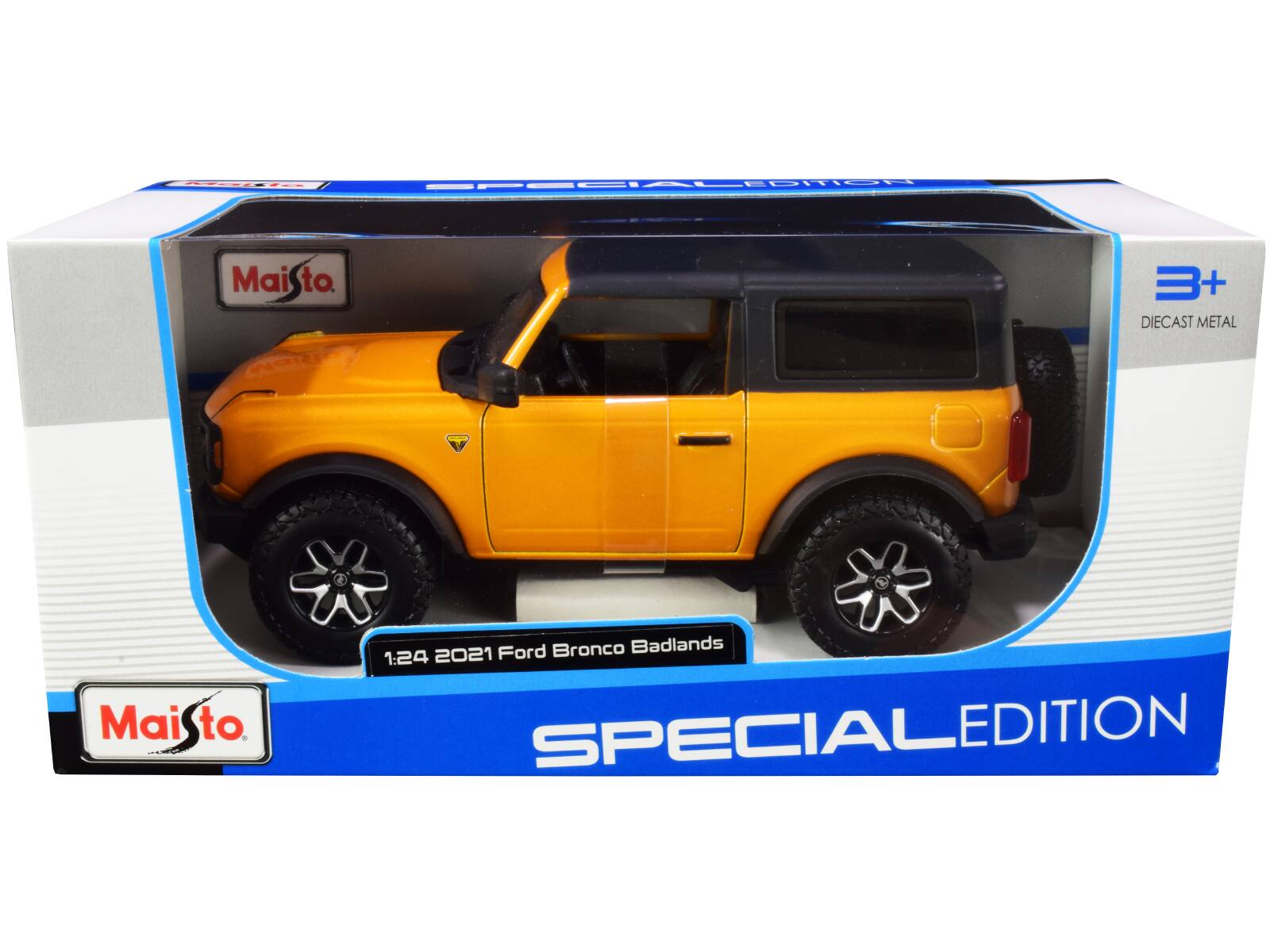 SPECIAL EDITION  
Maisto  
3+ DIECAST METAL  
1:24 2021 Ford Bronco Badlands  
SPECIALEDITION