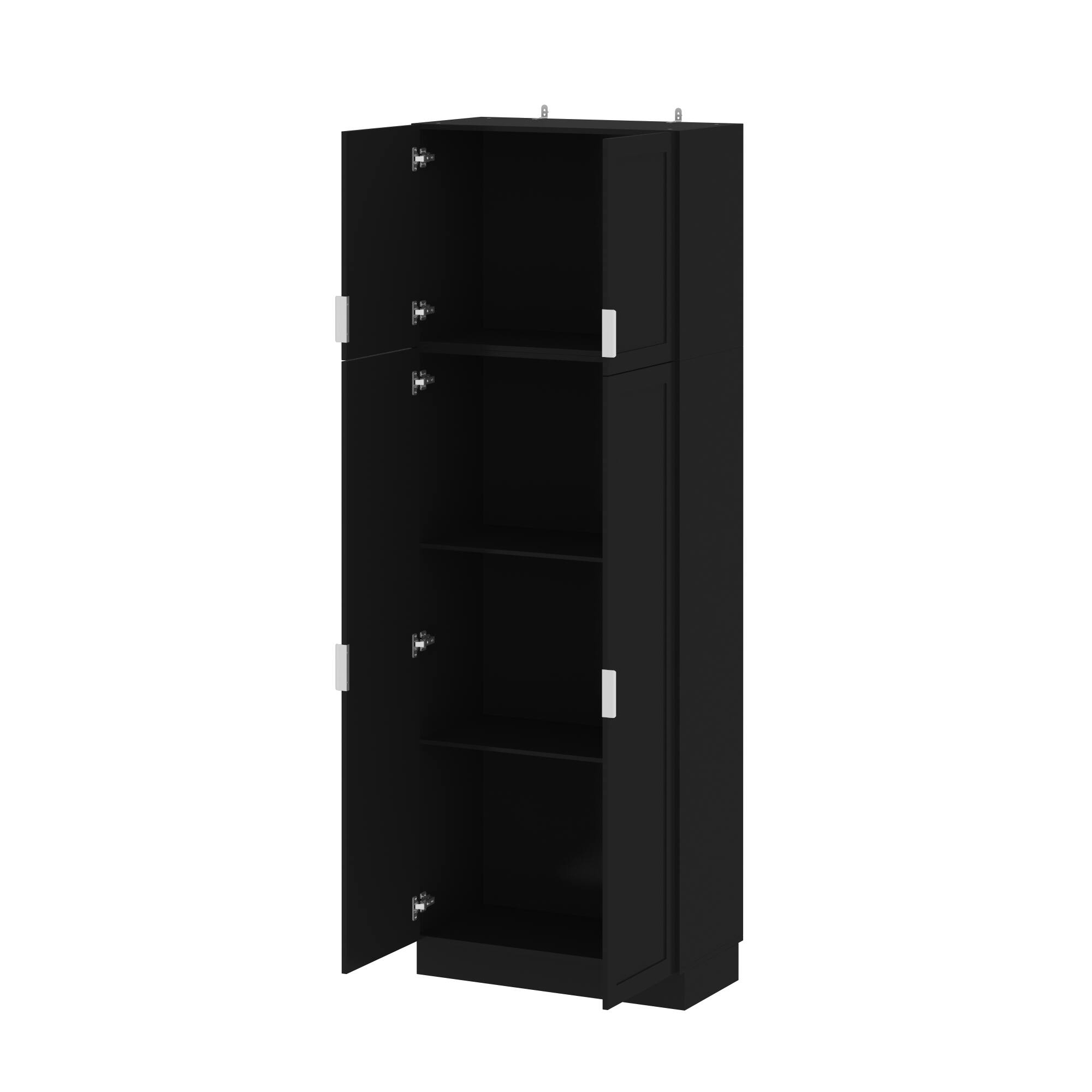 Angle. Famapy - Famapy Tall Multi - Function Storage Cabinet: Maximize Space, Elevate Style - Black.