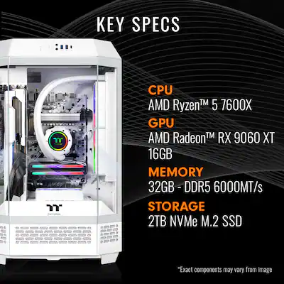 Thermaltake LCGS Reactor 7696XS Gaming Desktop AMD Ryzen 5 7600X Thermaltake LCGS Reactor 7696XS Gaming Desktop AMD Ryzen 5 7600X