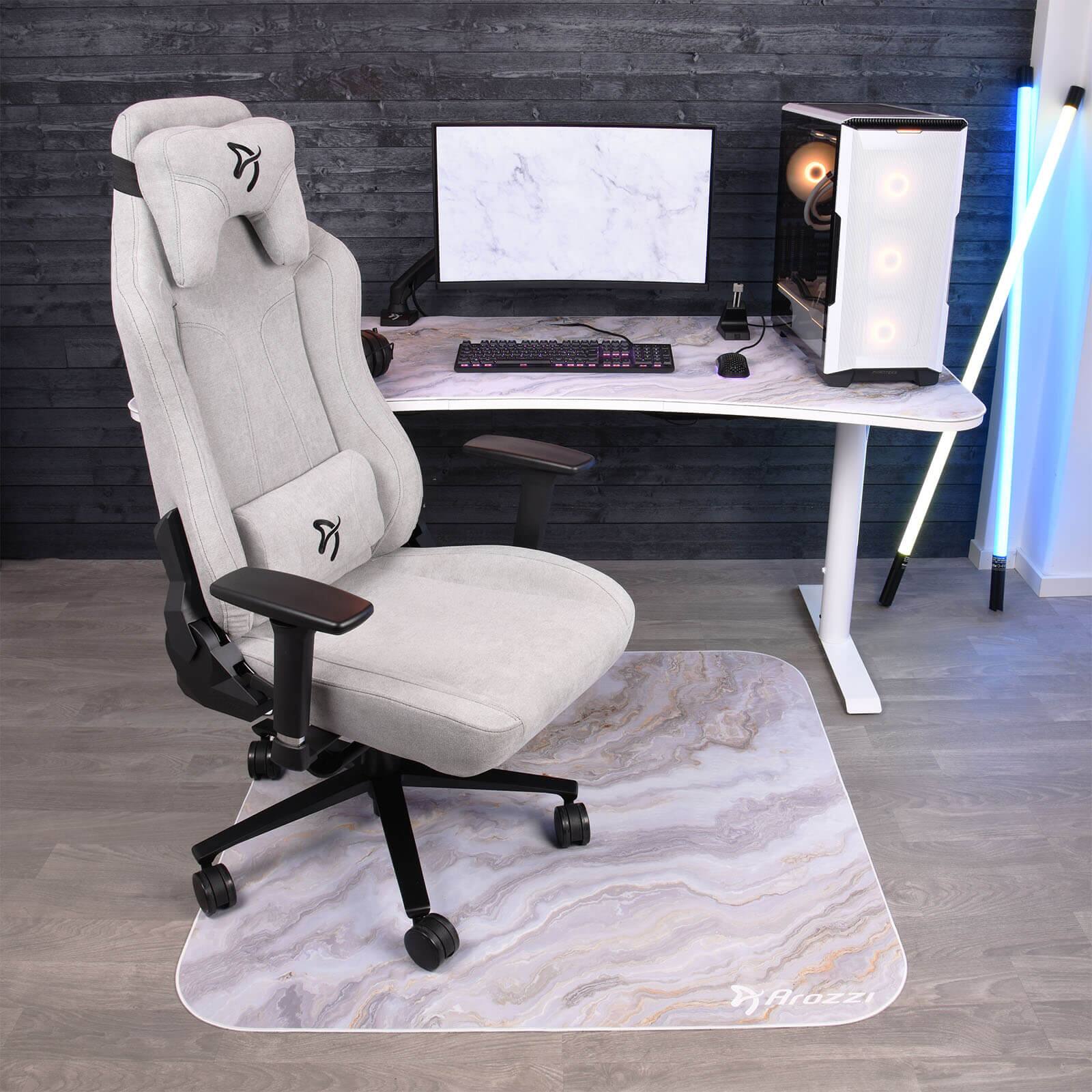 Arozzi Zona Quattro Floor Pad White Marble AZZONAQTROWTM Open Box