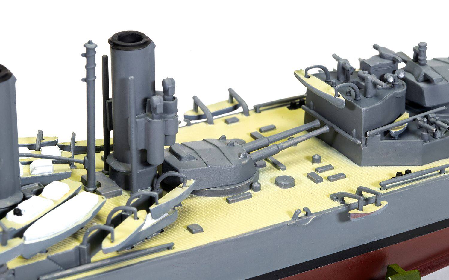 Back. Airfix - Level 3 Model Kit HMS Iron Duke Frigate "Vintage Classics" Series 1/600 Plastic Model Kit by Airfix - Multi.