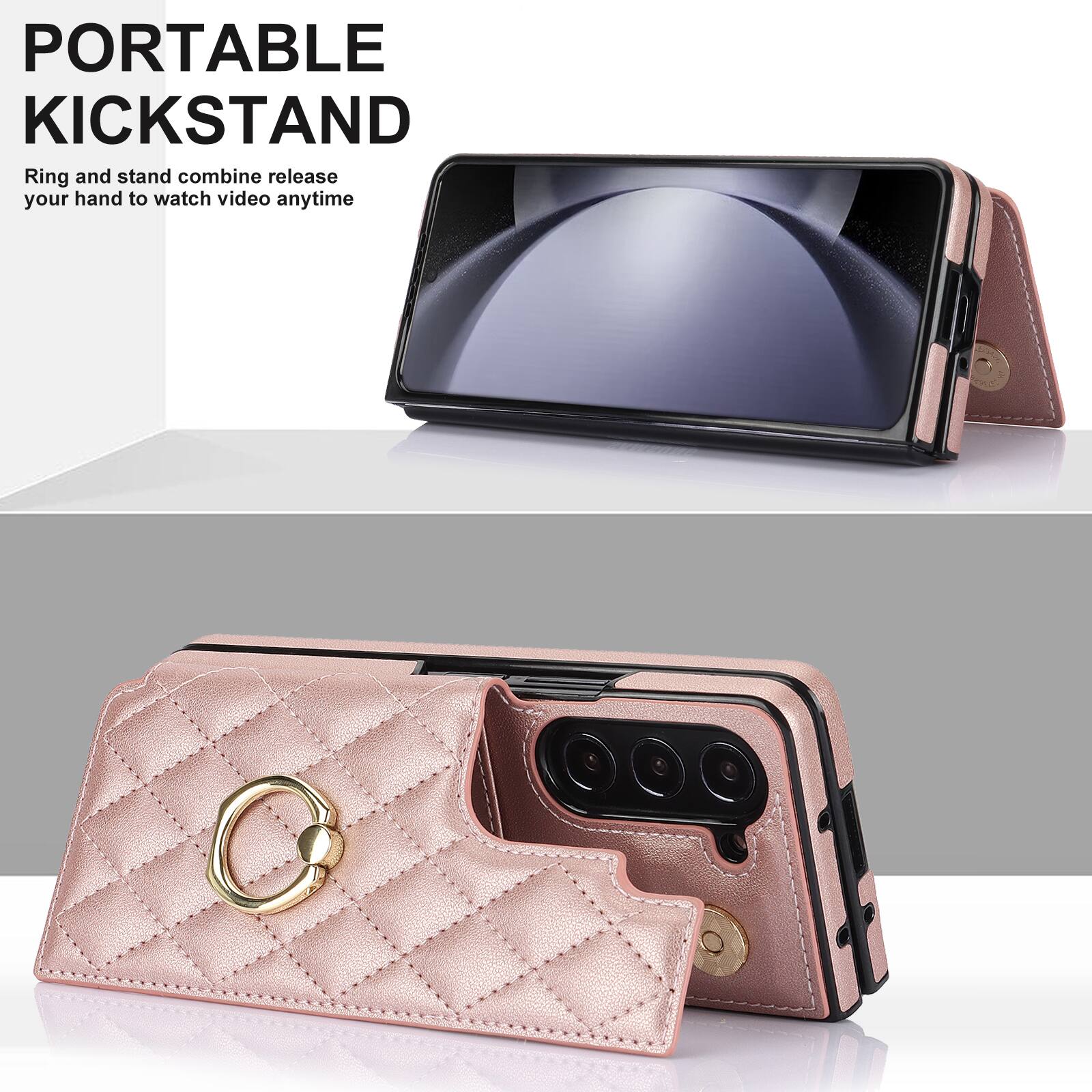 PORTABLE KICKSTAND

Ring and stand combine release your hand to watch video anytime