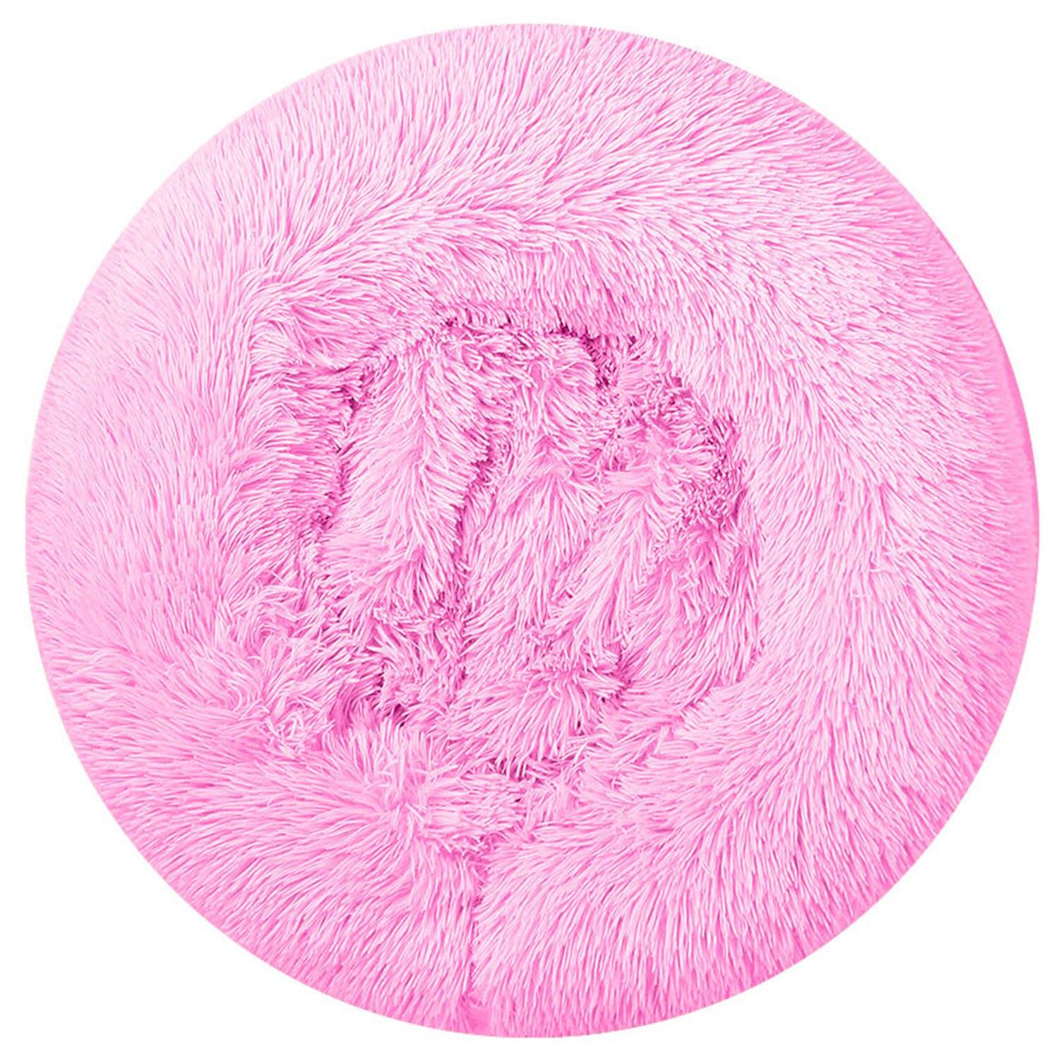 Front. DirectDeals - Cozy Fleece Pet Bed for Small & Medium Dogs - Pink.