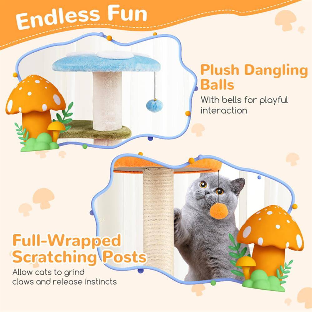 Endless Fun

Plush Dangling Balls
With bells for playful interaction

Full-Wrapped Scratching Posts
Allow cats to grind claws and release instincts