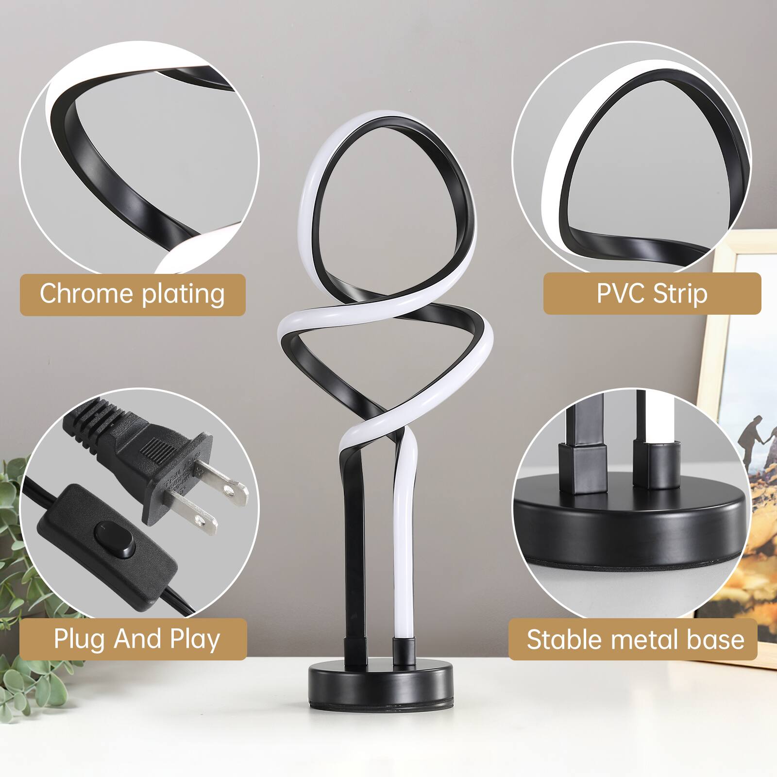 - Chrome plating
- PVC Strip
- Plug And Play
- Stable metal base