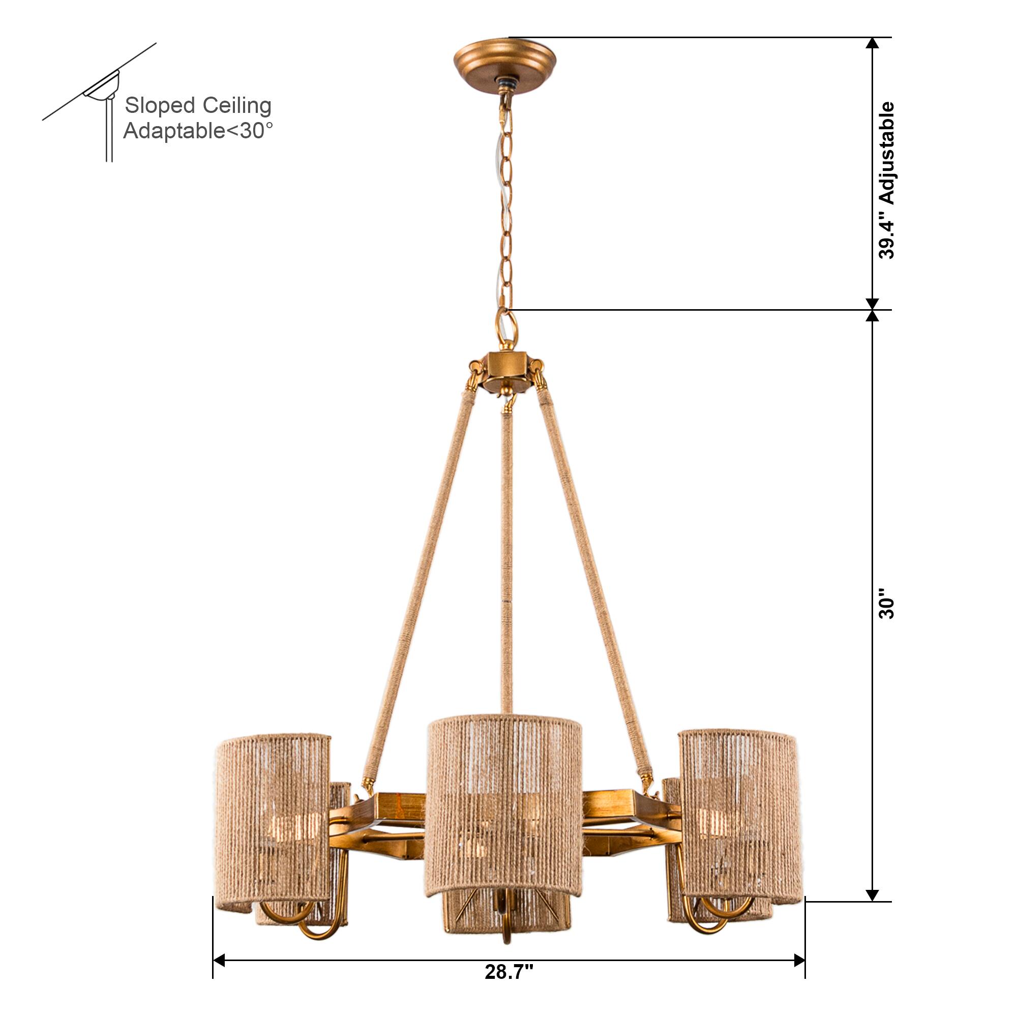 Sloped Ceiling Adaptable <30°

39.4" Adjustable

30"

28.7"