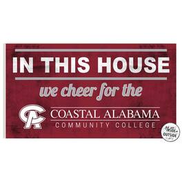 Jardine - Coastal Alabama Community College 11" x 20" Indoor/Outdoor In This House Sign - Maroon
