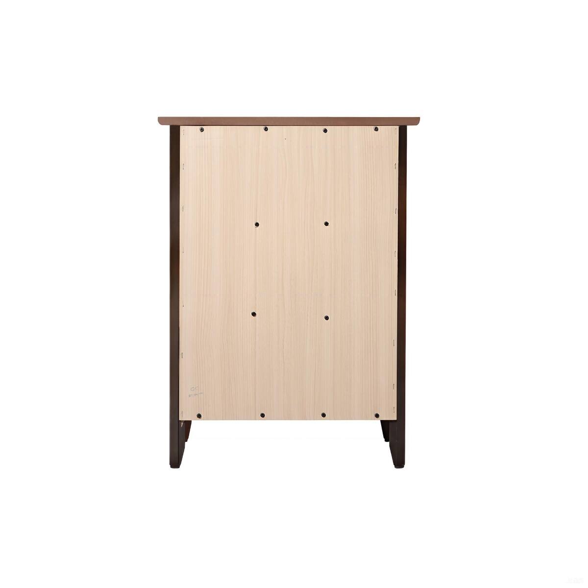 Back. Loheer - Loheer Cappuccino 3 Drawer Nightstand, Transitional Bedside Storage Table - Cappuccino.