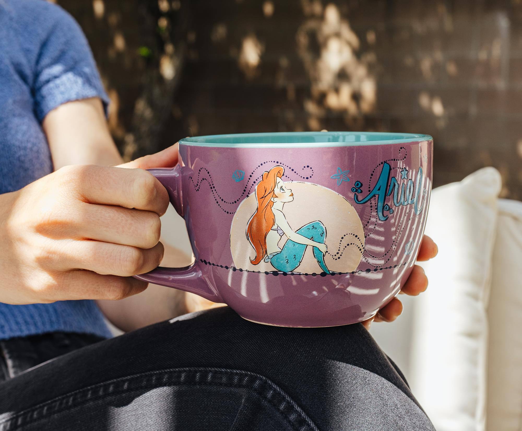 Alt View 10. Disney - Disney The Little Mermaid Ariel Moonlight Ceramic Soup Mug | Holds 24 Ounces - Multi-Colored.