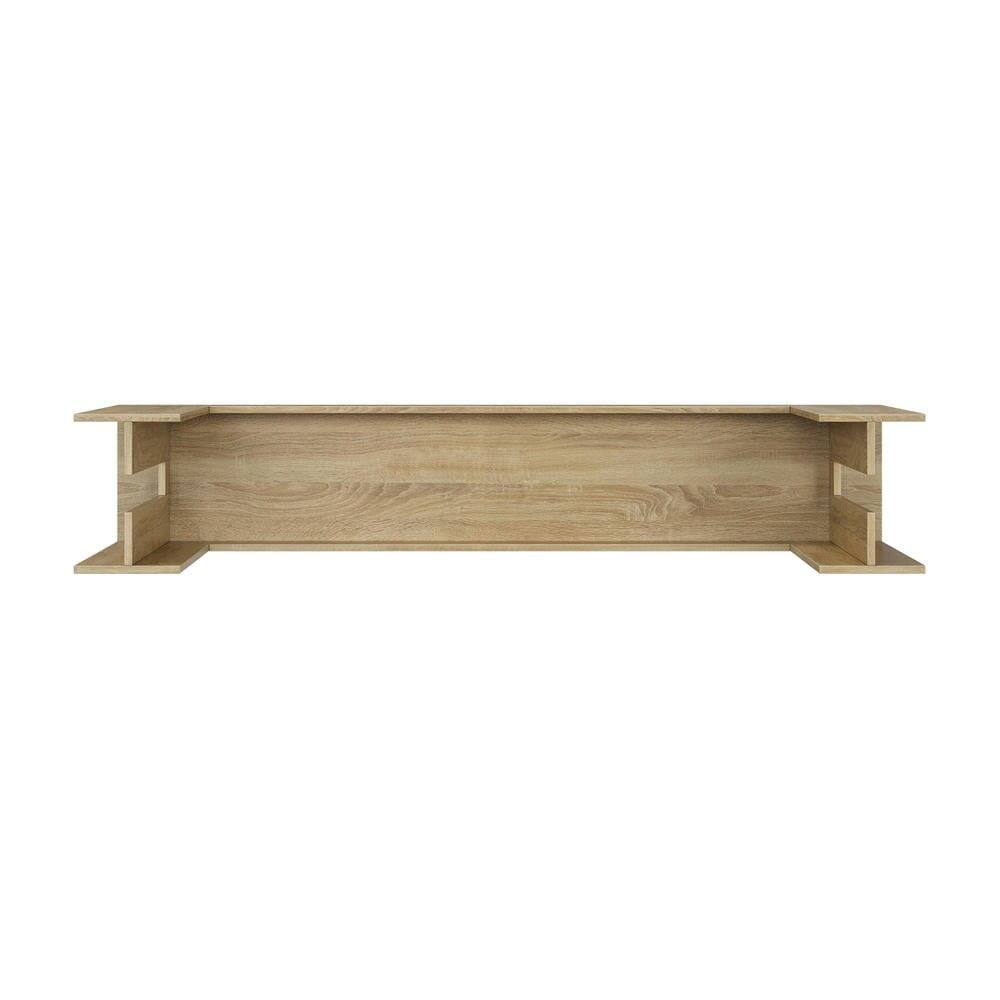 Left. Kadyn - 62.99" Extra-Long Console Table, Slim Entryway Table, Waterproof Oak Finish, for Hallway & Living Room, Oak - Brown.
