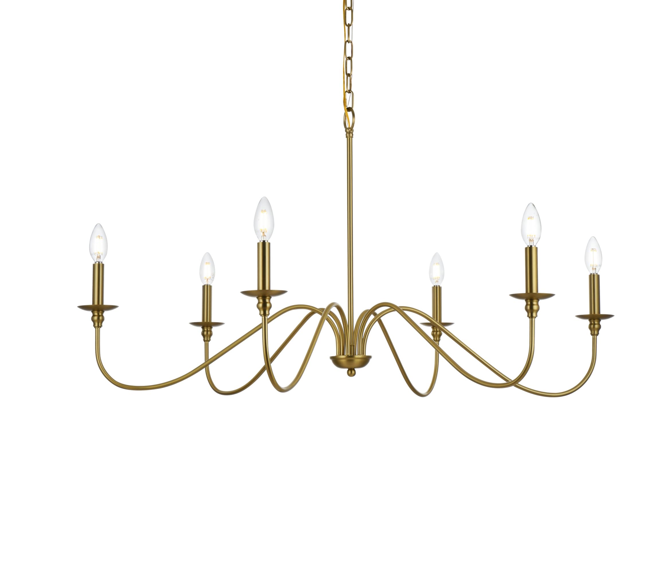 Alt View 5. Living District - Rohan 42 inch chandelier in White - White.