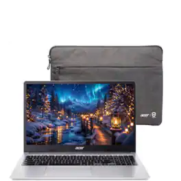 Acer - Chromebook 315 15.6" HD Laptop - Intel Pentium N6000 - 4GB LPDDR4X - 128GB eMMC - Protective Sleeve - Silver