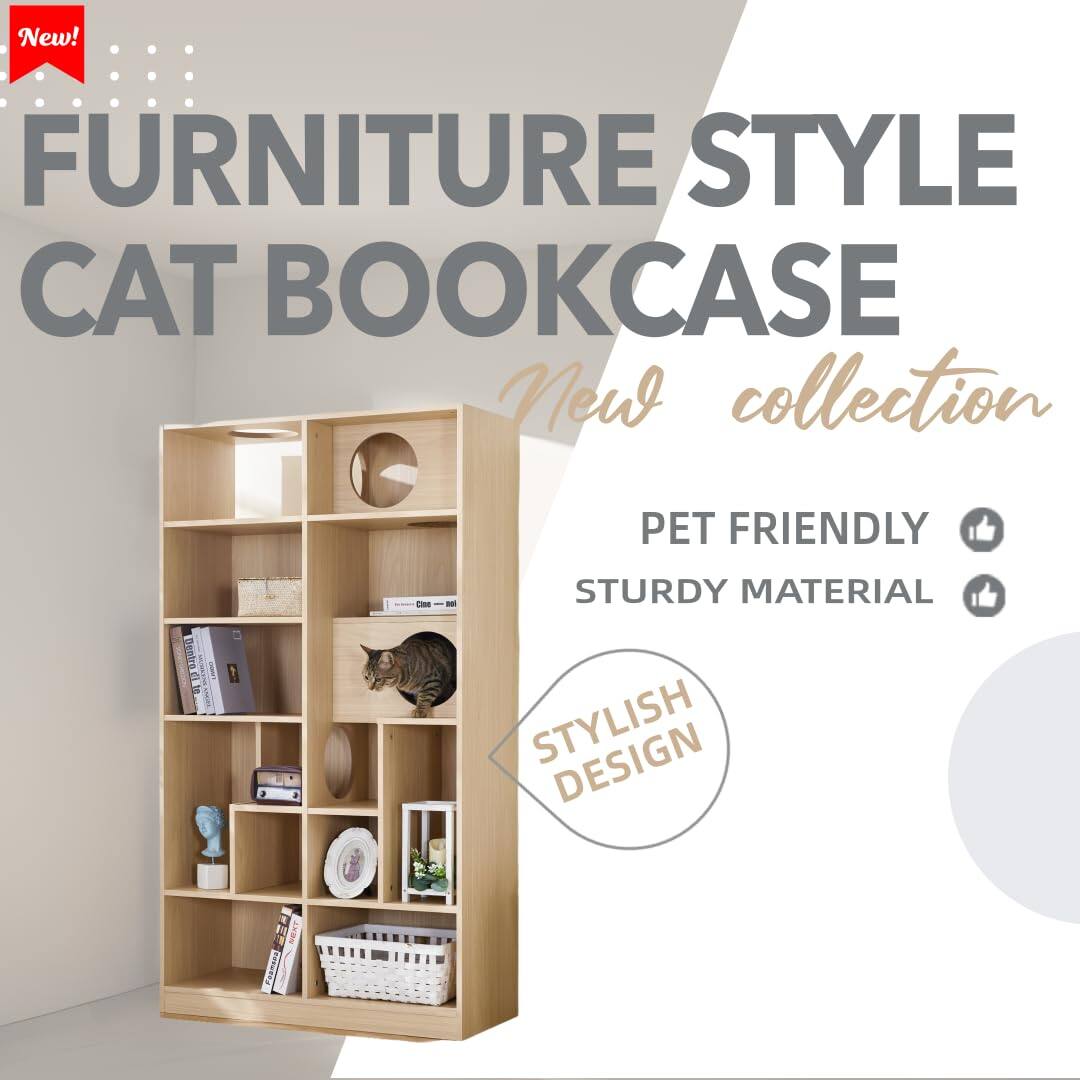 New!  
FURNITURE STYLE CAT BOOKCASE  
New collection  

PET FRIENDLY  
STURDY MATERIAL  
STYLISH DESIGN