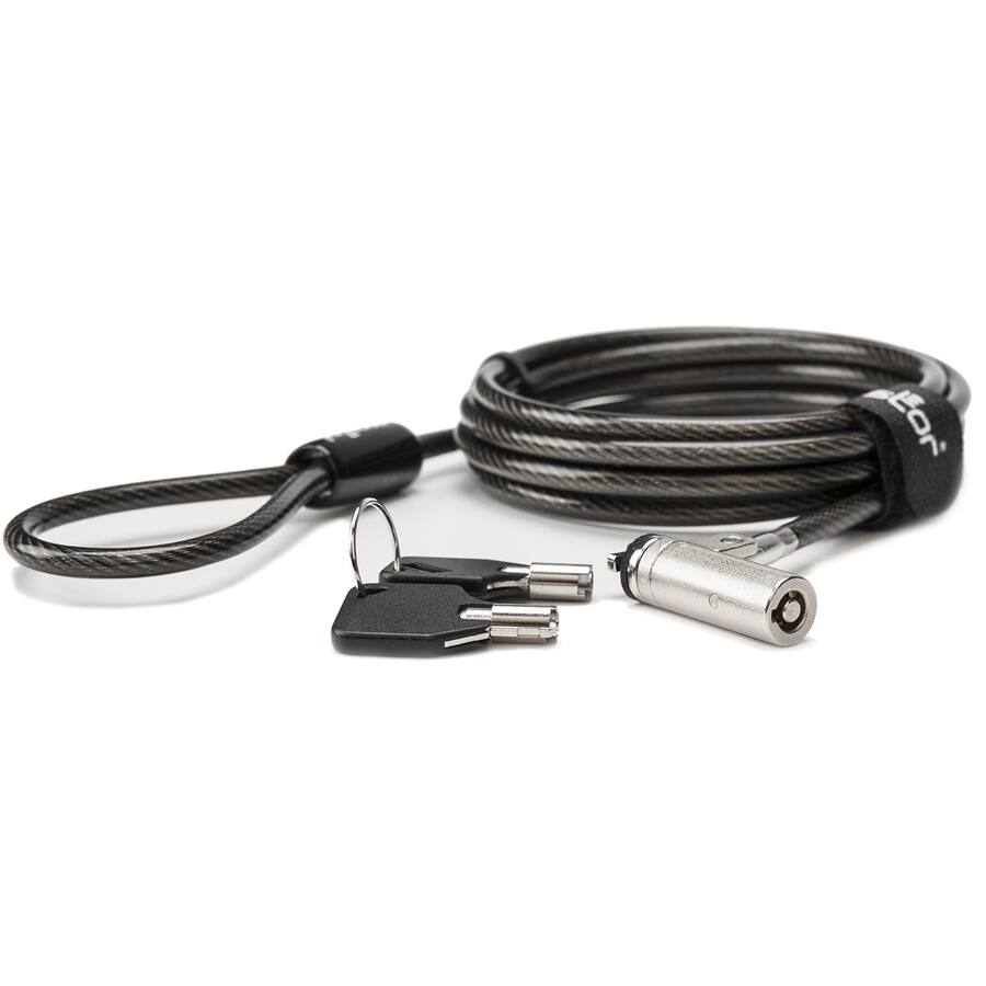 Alt View 2. Rocstor - Rocbolt R20 Slim Security Cable with Key Lock and (2) Keys - 10mm Lock Head for Thinnest Laptop, Ultrabook Devices.