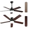 Front. Sofucor - 42 Inch Modern Ceiling Fan with Light and Remote Control 6 Adjustable Wind Speed Dimmable Light & Bedroom Ceiling Fans - Black.