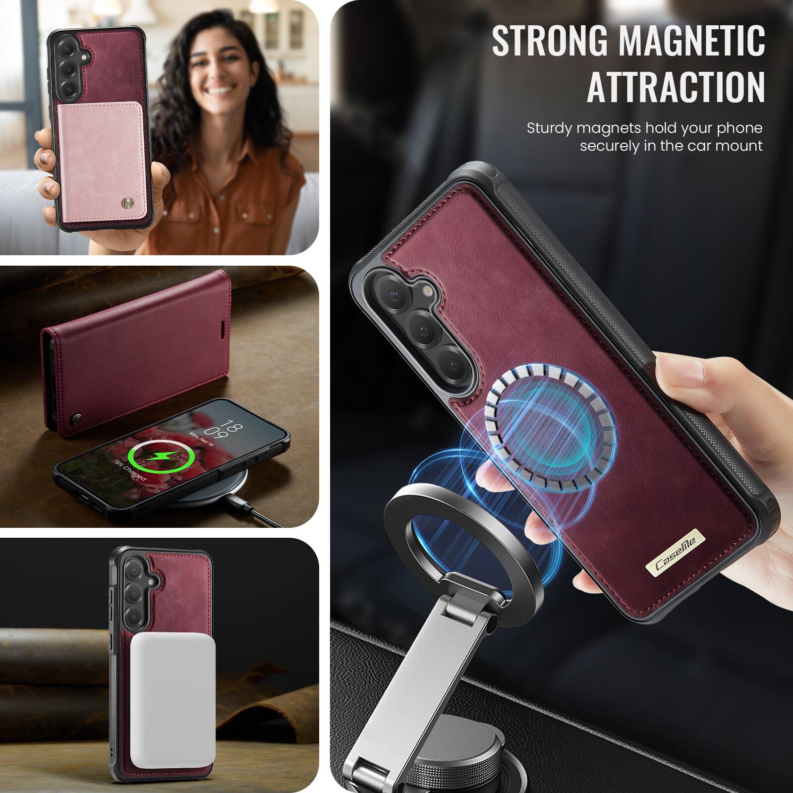 STRONG MAGNETIC ATTRACTION  
Sturdy magnets hold your phone securely in the car mount

554 Charged  
Mat 09 18 Sep 41  
Caselle