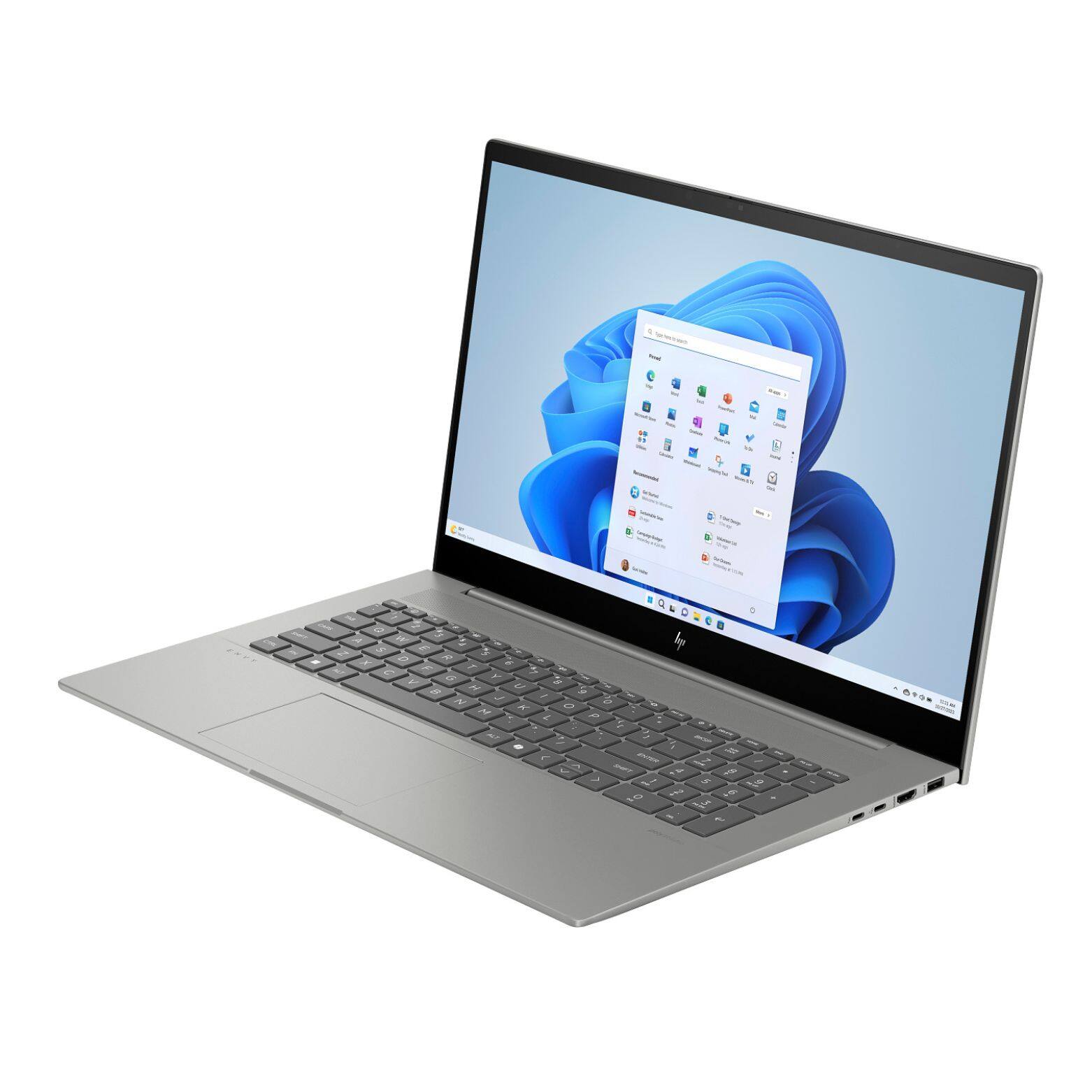 Alt View 1. HP - Envy 17-cw1003ca 17.3" FHD Touch Intel Core Ultra 7 155H 1.4 GHz up to 4.8 GHz 32GB 1TB SSD Windows 11 Home Laptop - Mineral Silver.