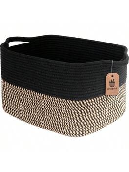 Live At Space - Cube Storage Bins - Towel, Book, Cloth, Shoes, Closet Shelf Woven Baskets Office, Laundry, Toys, 13''x10''x9''