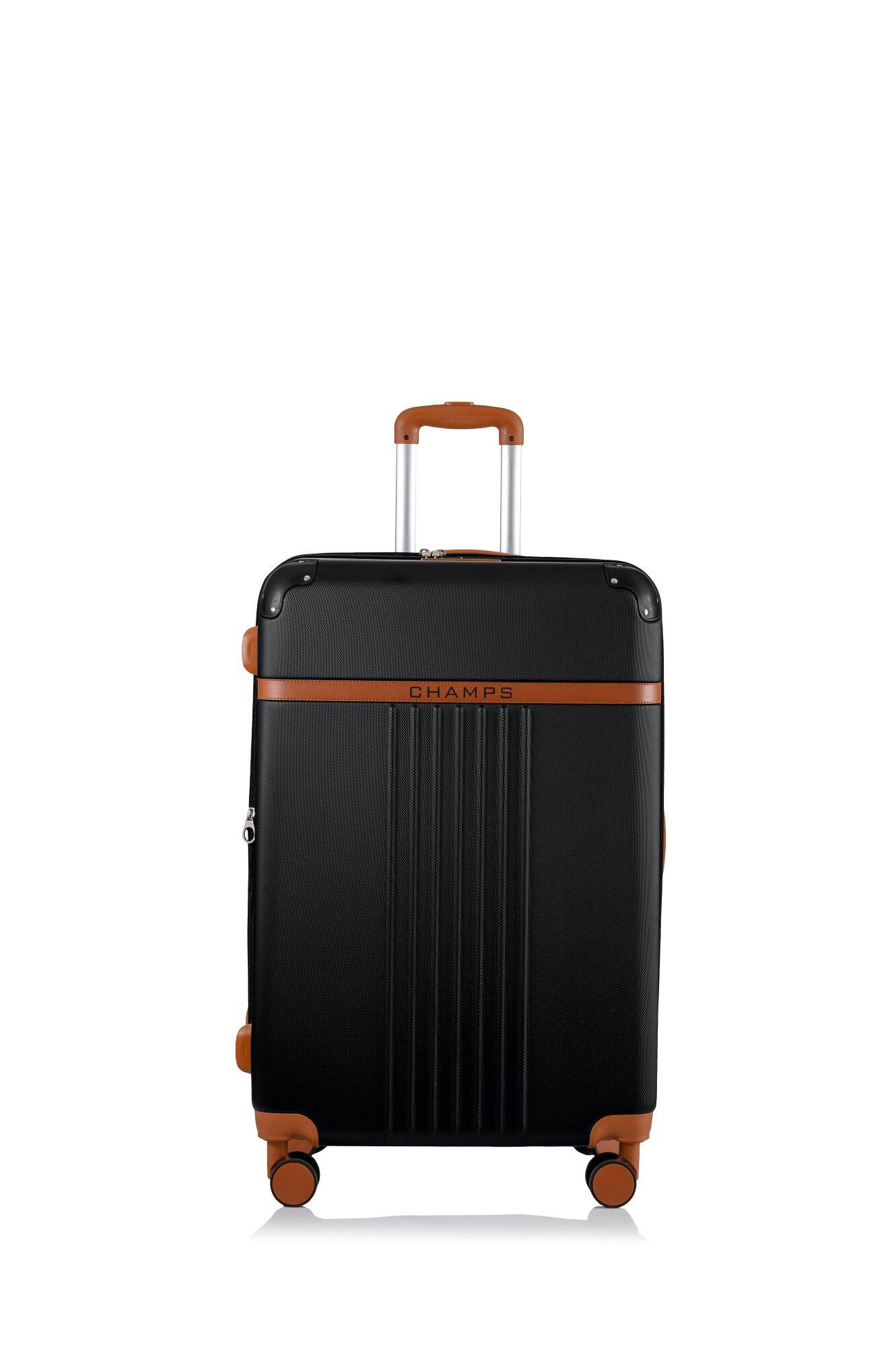 Angle. Champs - Vintage 2-Piece Hardside Luggage Set - Black.