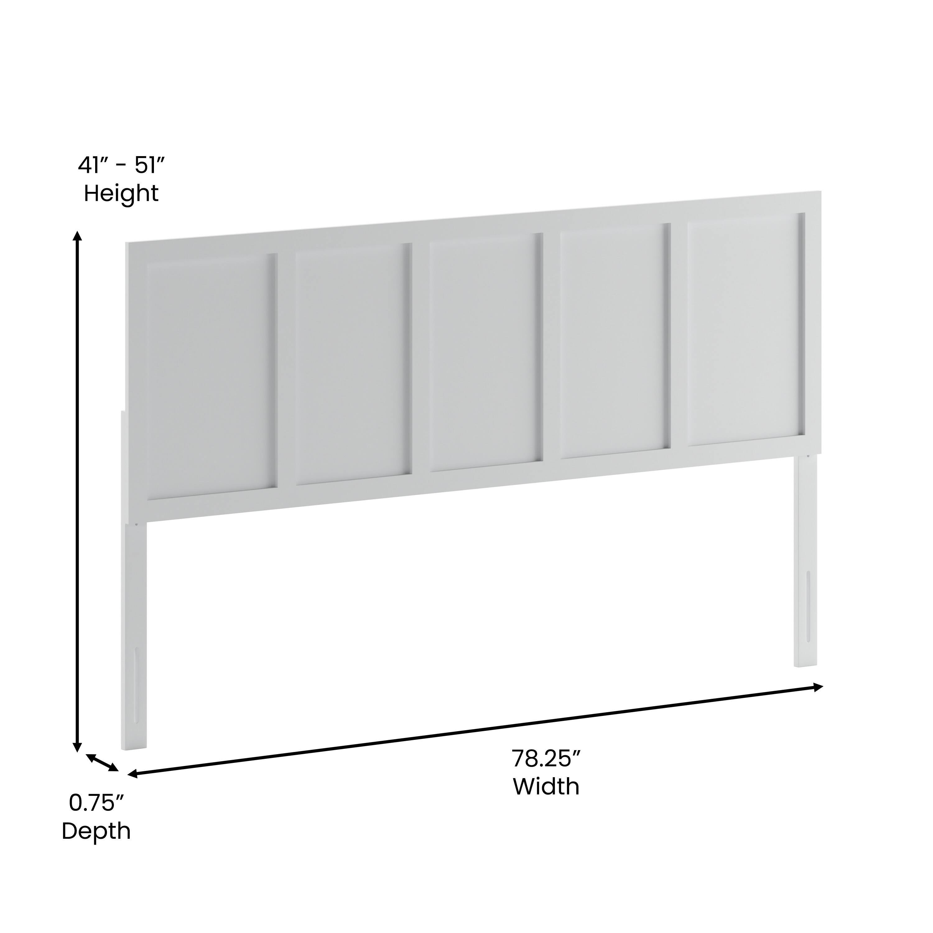 41" - 51" Height  
0.75" Depth  
78.25" Width