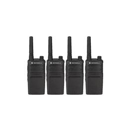 Motorola Solutions - 4 Pack of Motorola RMM2050 Two Way Radio Walkie Talkies with Programming Video - Black