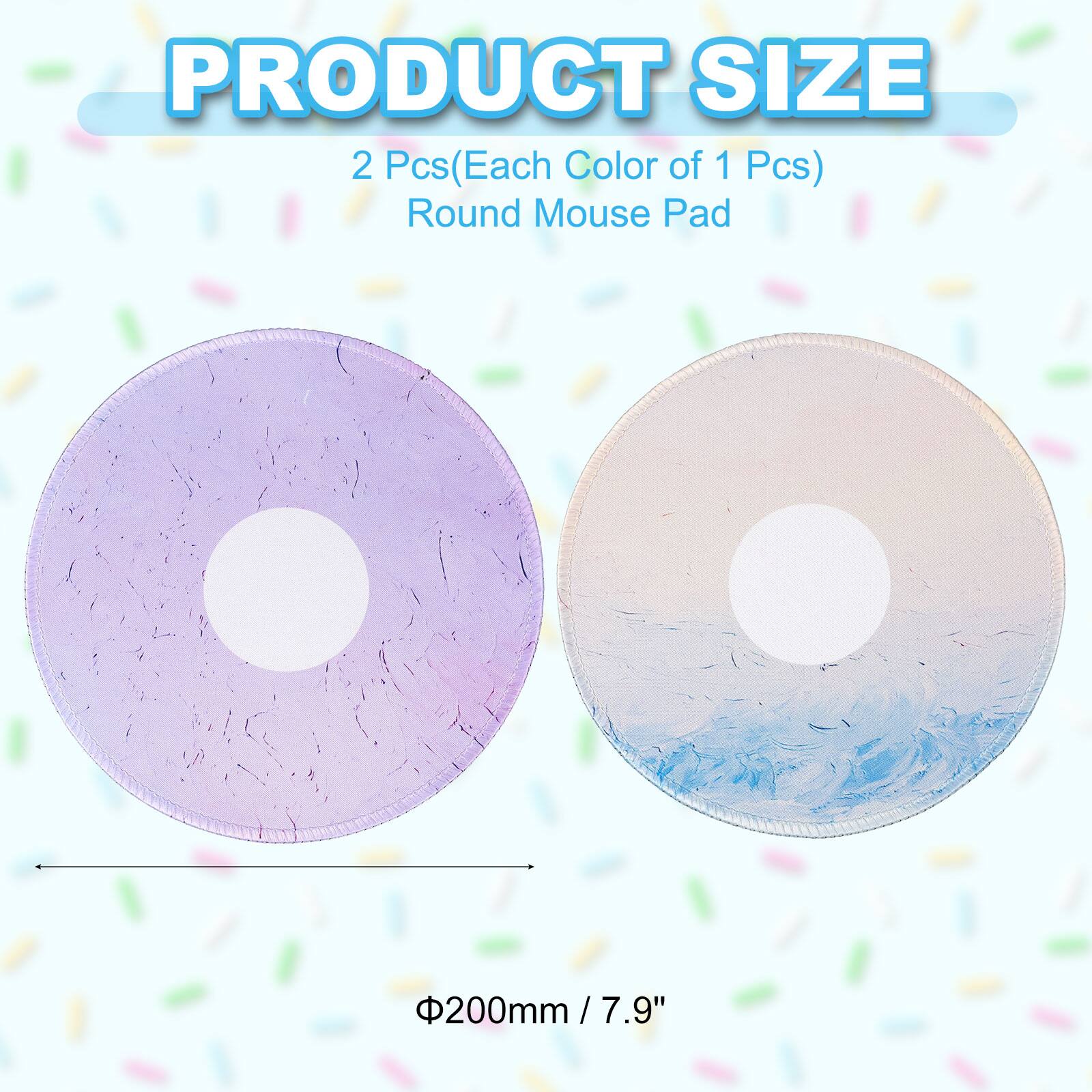 PRODUCT SIZE  
2 Pcs (Each Color of 1 Pcs)  
Round Mouse Pad  
200mm / 7.9"