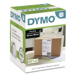 DYMO - 1744907 LabelWriter 4 in. x 6 in. Shipping Labels - (1-Roll) - White