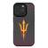 Front. Keyscaper - Arizona State Sun Devils Linen Logo iPhone Bump Case - 16 Pro Max - Black.
