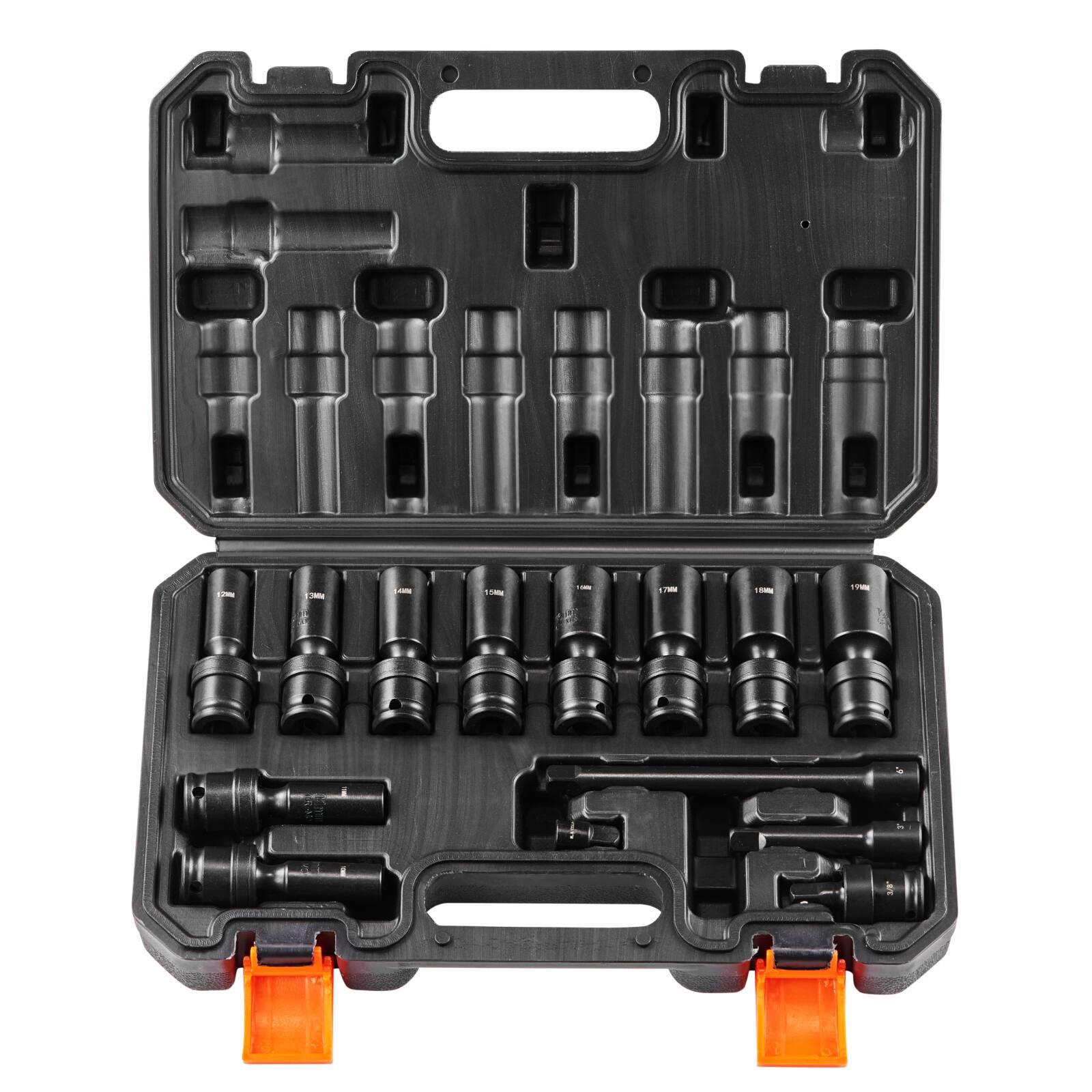 Angle. LOVMOR - 360 Degree Swivel Impact Sockets Set 14pcs 6 Point 3 8in Drive Socket Kit.
