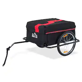 Aosom - Bicycle Cargo Trailer - Black and Red