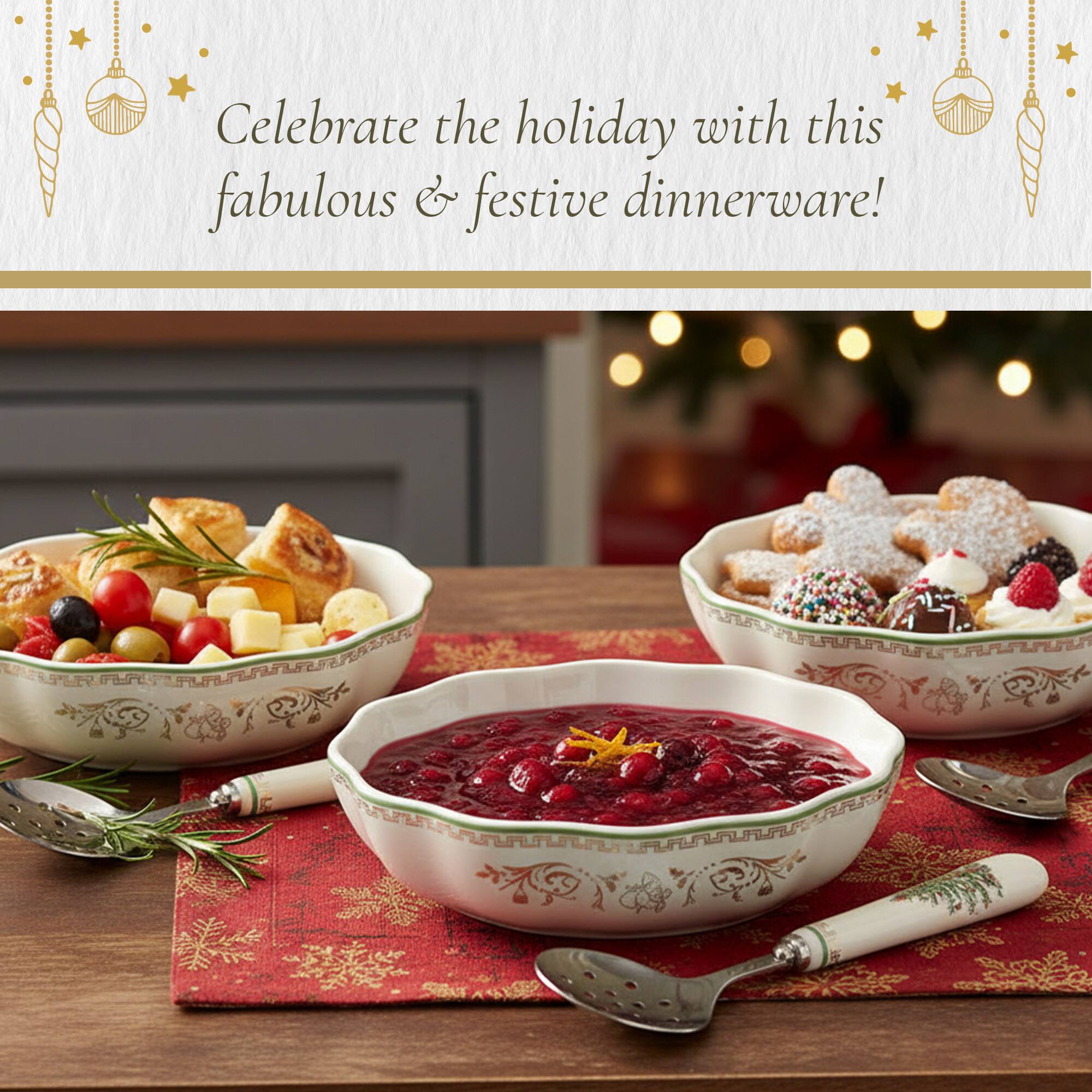 Celebrate the holiday with this fabulous & festive dinnerware!