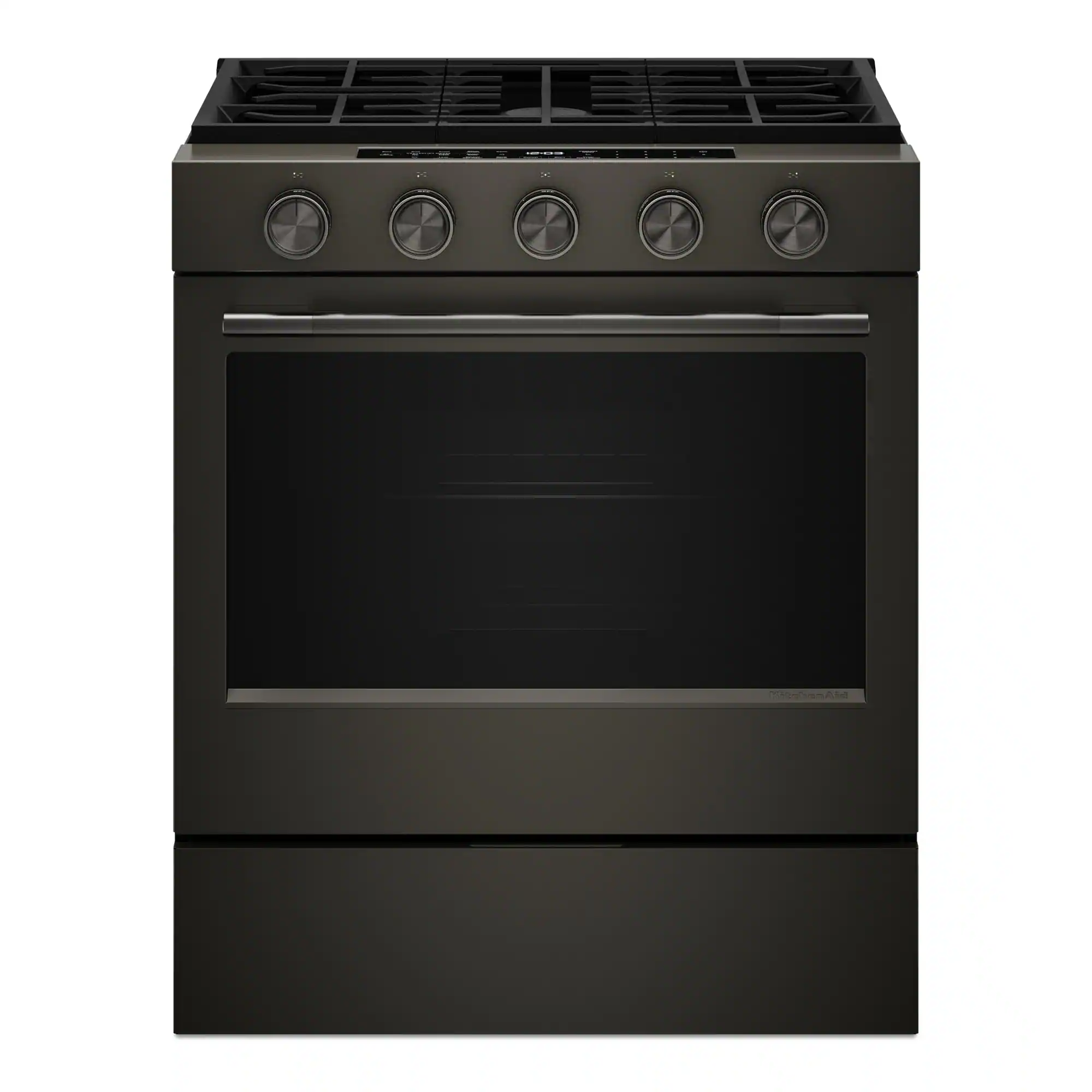 KitchenAid - 5.0 Cu. Ft. Slide-In Gas Range with Convection Cooking Modes and 2-in-1 Burner - Black Ore