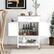 Angle. SlickBlue - Rolling Kitchen Island Cart with Drawer, Towel Rack, and Storage Shelves - White.