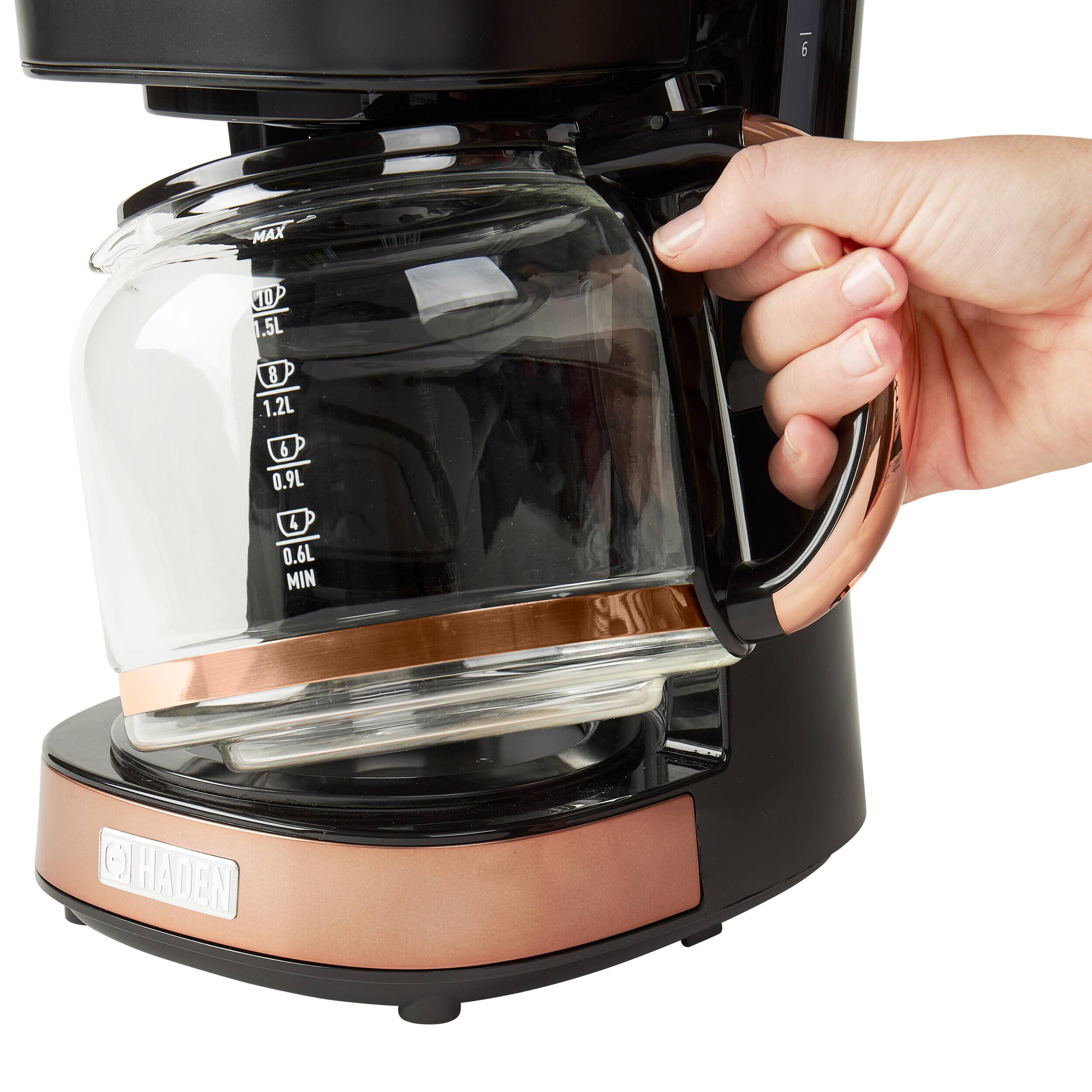 Alt View 14. Haden - 12-Cup Programmable Coffee Maker with Strength Control and Timer - Black and Copper.