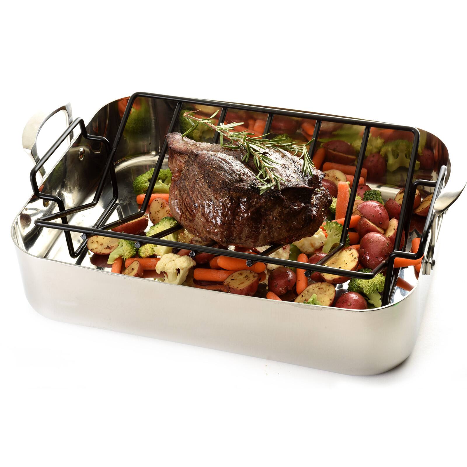 Alt View 5. Norpro - Heavy Duty Nonstick Roasting Rack, Extra Large 13 x 10 Inch - Black.