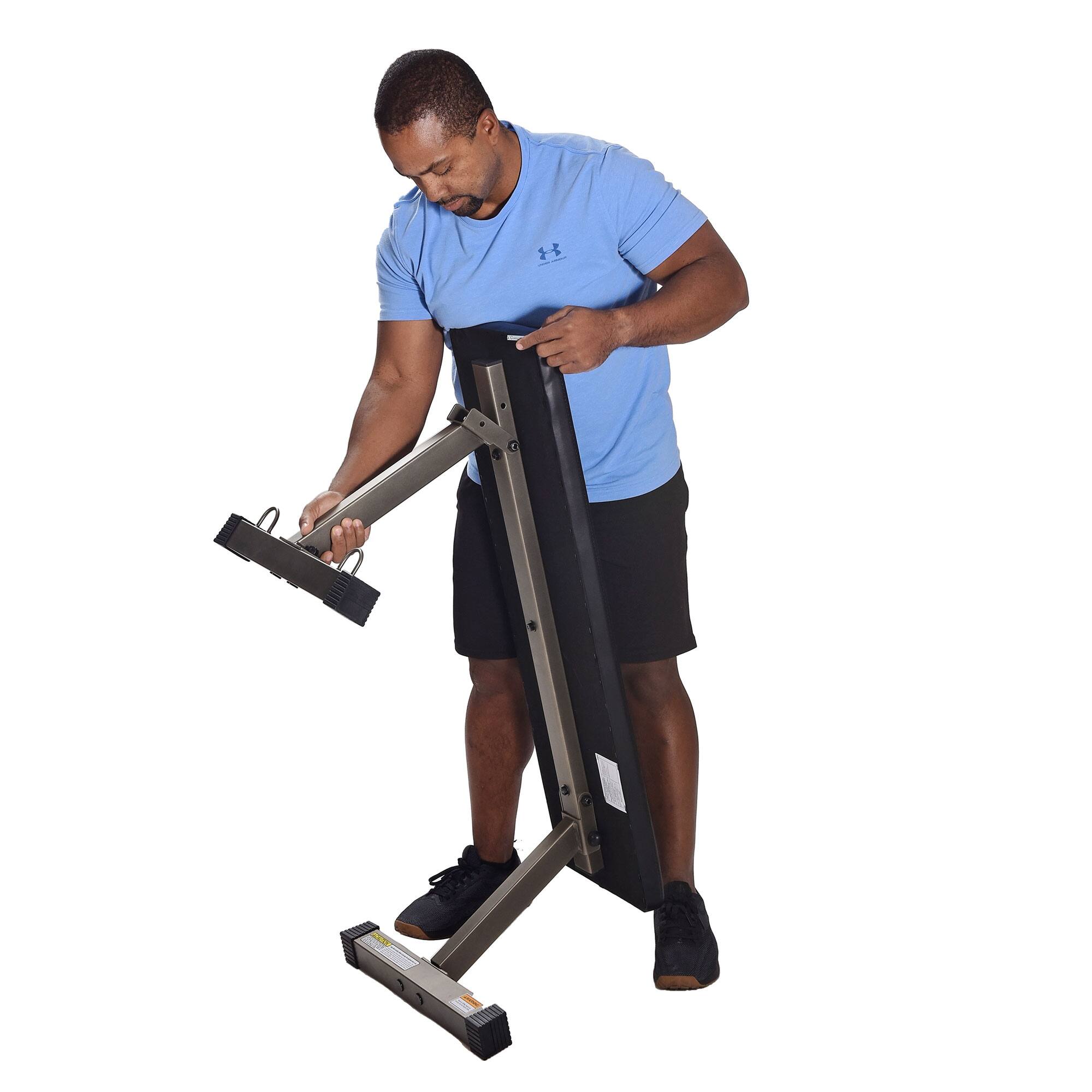 Alt View 4. HolaHatha - HolaHatha 300 Pound Capacity Foam Padded Flat Barbell Bench w/Steel Frame, Black - Black.