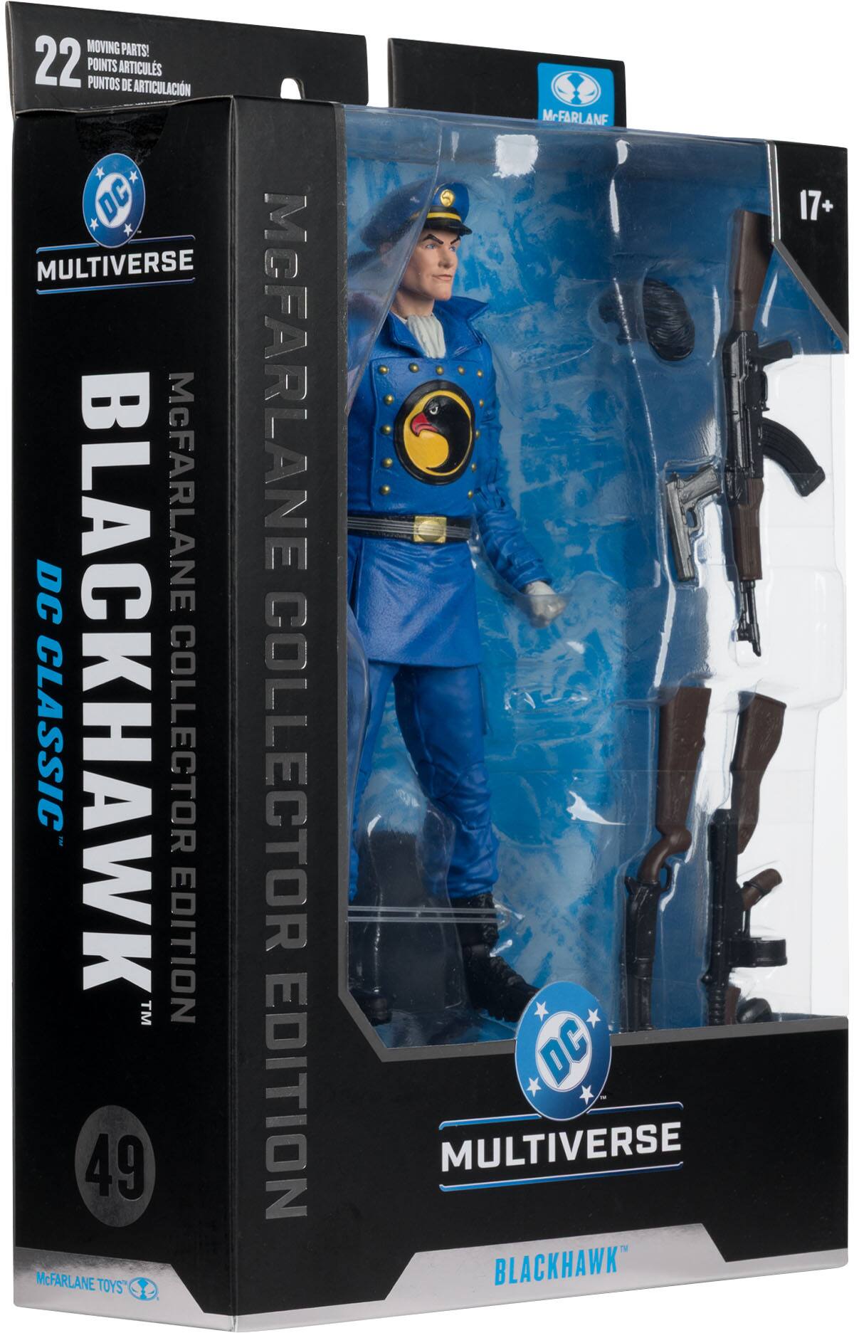 MOVING PARTS! 22 POINTS ARTICULS DE ARTICULACION * * DC * MULTIVERSE DC McFARLANE CLASSIC BLACKHAWK COLLECTOR EDITION TM 49 McFARLANE TOYS" McFARLANE COLLECTOR EDITION MrFARLANE DC MULTIVERSE BLACKHAWK 17+