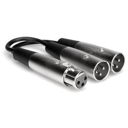 Hosa Technology - 18" XLR3F to Dual XLR3M Y Cable