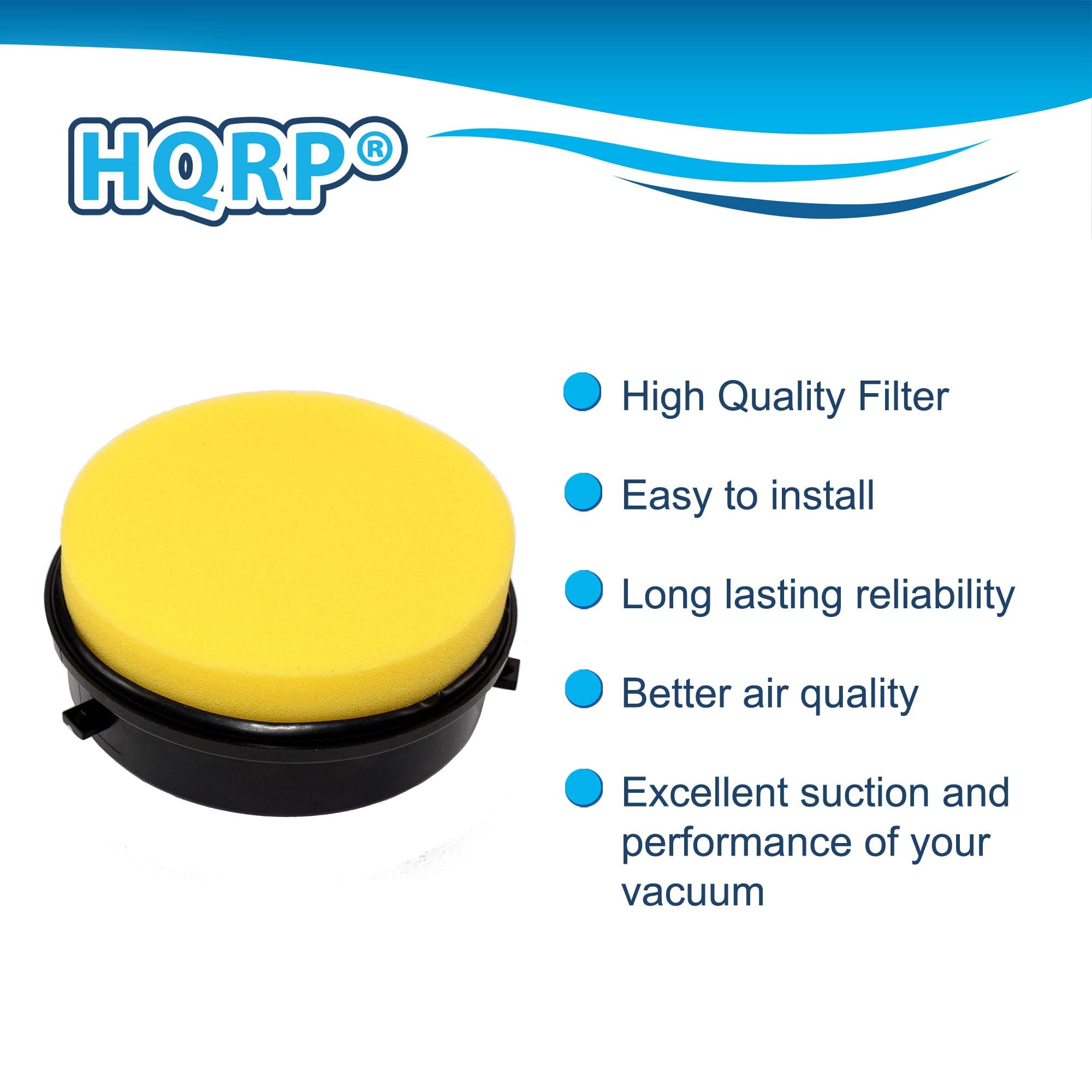 HQRP®

- High Quality Filter
- Easy to install
- Long lasting reliability
- Better air quality
- Excellent suction and performance of your vacuum