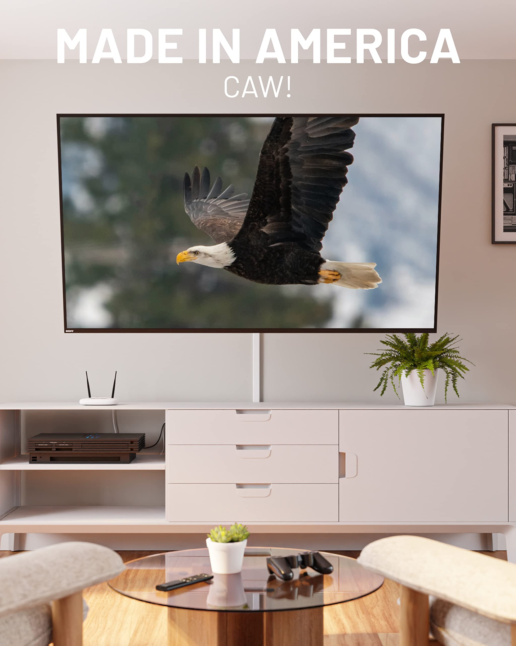 The text on the image is: "MADE IN AMERICA CAW!"