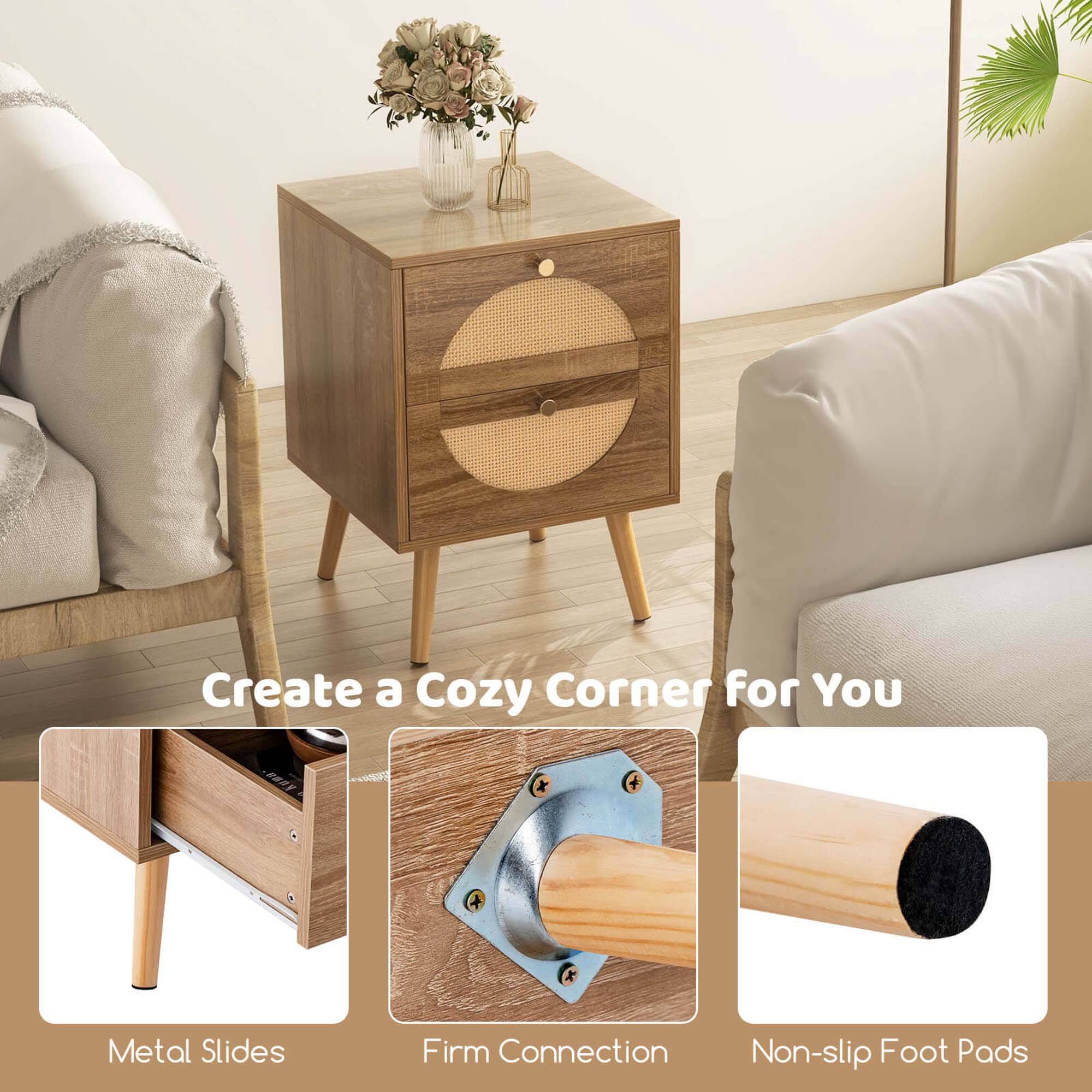 Create a Cozy Corner for You
Metal Slides
Firm Connection
Non-slip Foot Pads