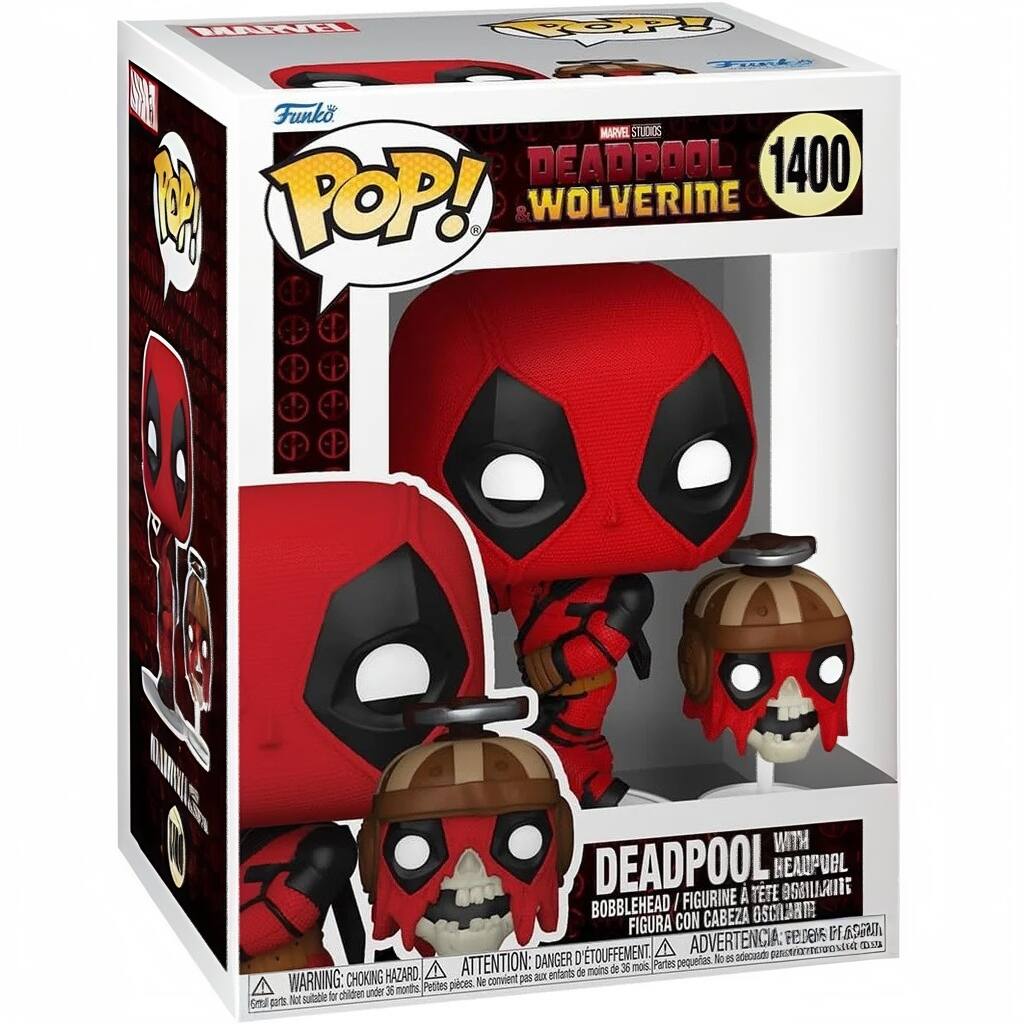 MAmi Topy T O Funko MARVEL STUDIOS DEADPOOL 1400 M POP! WOLVERINE d d " d 4 C WIH DEADPOOL A TEFE HEAUPUEL OS8IARIITE BOBBLEHEAD FIGURINE CON CABEZA OSCILARTE FIGURA FEDEHS F655 D'TOUFFEMENT. ADVERTENCIA: panRocosiv  DANGER pequertas. No B adecuad HAZARD A ATTENTION: aX entants de noins de 36 mos. Partes WARNING: CHOKING Petites pces.  convient pa to chidren under 36 months 0mll pats No Sutable