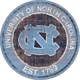 Fan Creations - North Carolina Tar Heels 24'' Round Heritage Logo Sign - Multicolor