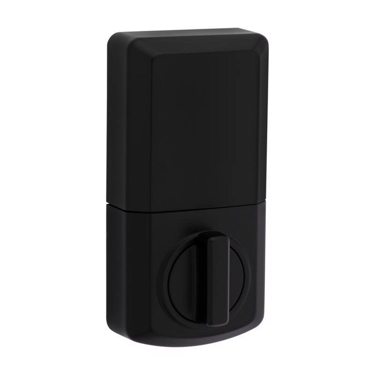 Left. Kwikset - Kwikset Powerbolt Polished Brass Zinc Electronic Deadbolt.