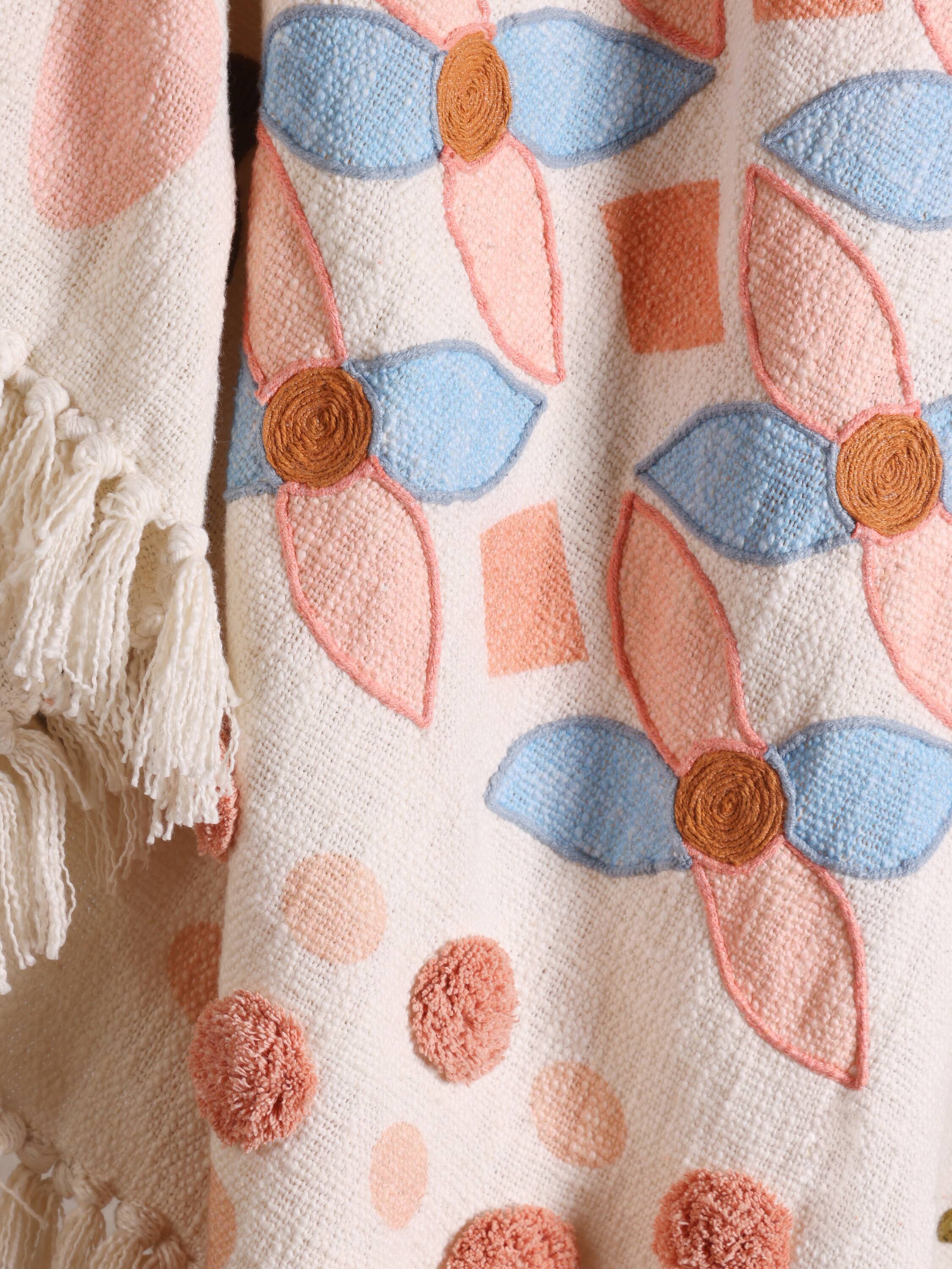 Left. GAURI KOHLI - Joel Throw Blanket - Multicolored.