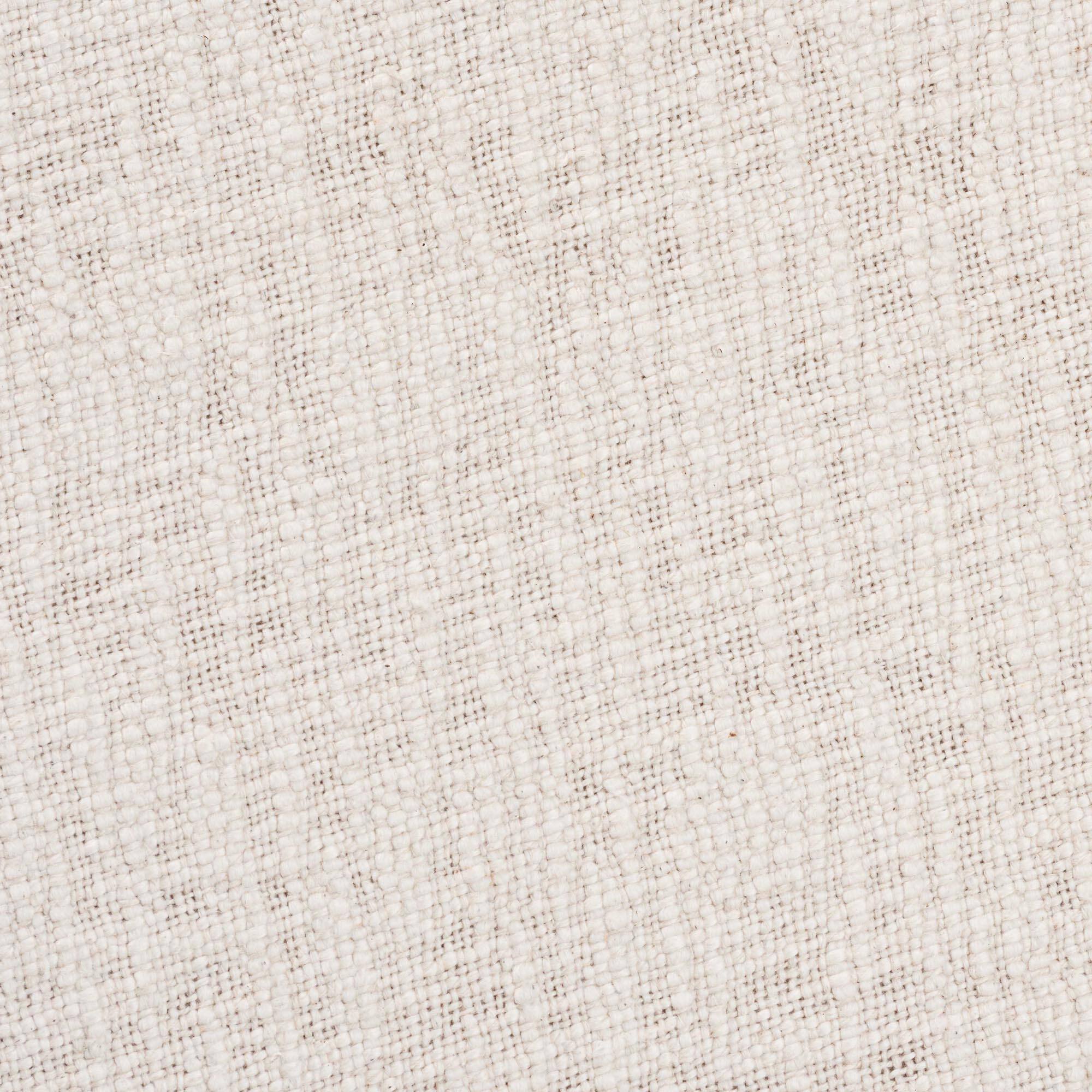 Alt View 1. Baxton Studio - Whitfield Round Fabric Ottoman Stool - Modern Accent Seating or Footstool with Upholstered Cushion and Mango Wood Frame - Ivory/Walnut Brown.