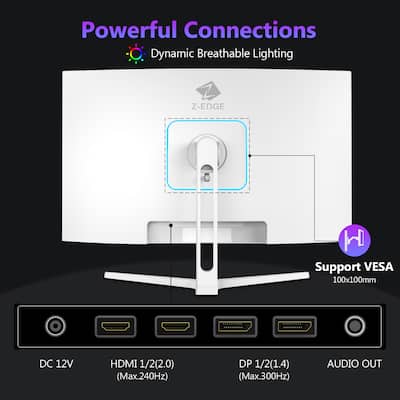 Z Z Edge UG27H 27 inch 1080P Full HD 1920 x 1080 300Hz 1ms Curved Z Z Edge UG27H 27 inch 1080P Full HD 1920 x 1080 300Hz 1ms Curved