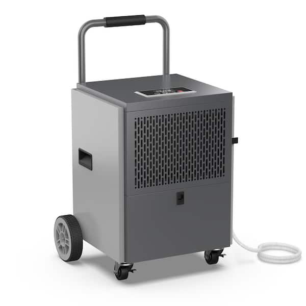 Front. Edendirect - 100 pt. 4500 sq. ft. Commercial Dehumidifier in. Blacks with Bucket, Hose for Garage Industrial Dehumdifier for Basement.